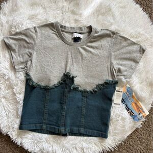Thrill Jeans Corset T-shirt New Womens Size Large FITS TIGHT